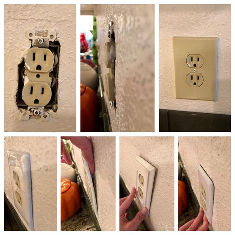 fix electrical box not flush with wall|outlets not flushing with wall.